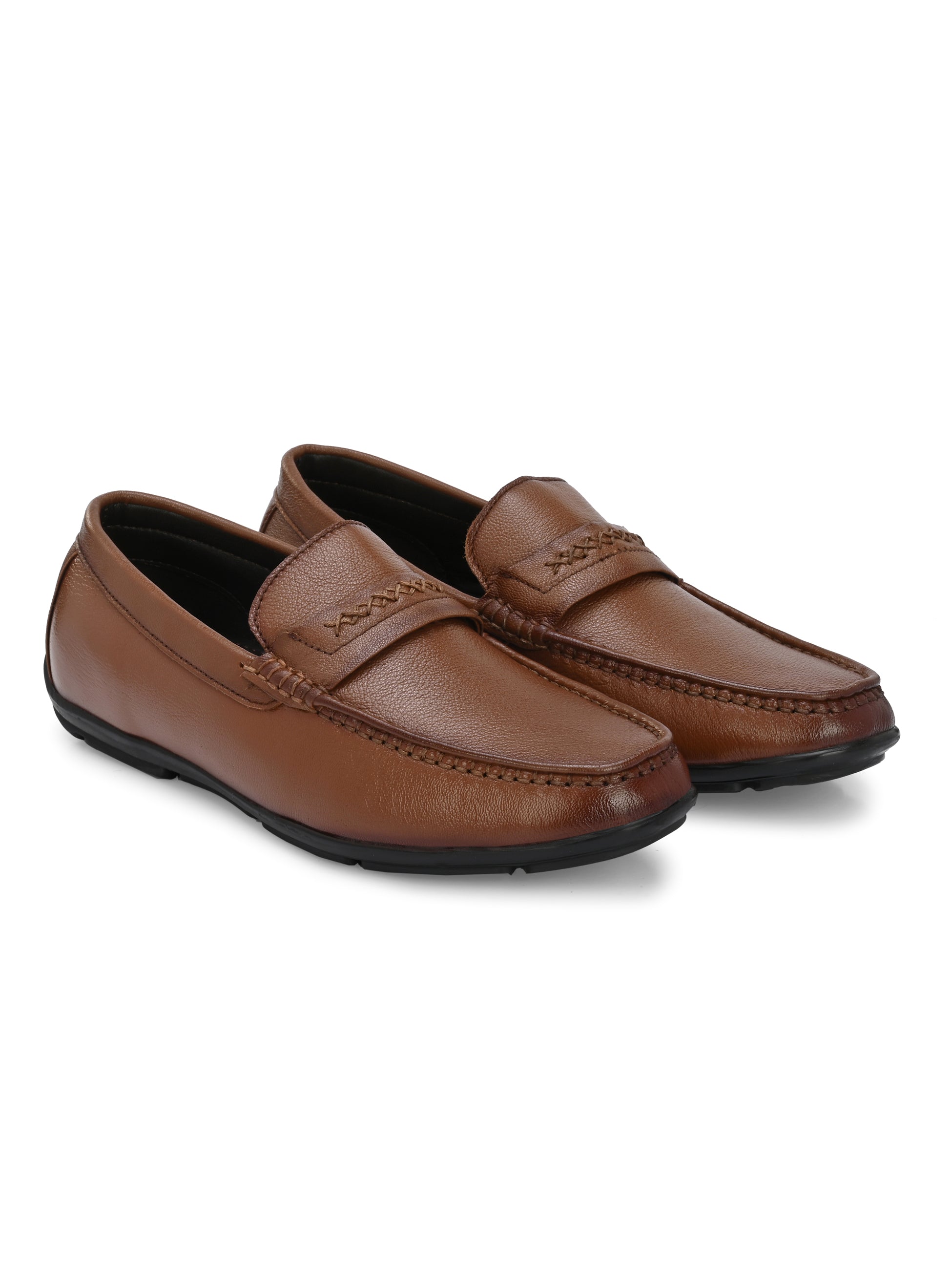 Men's Textured Leather Loafer Shoes