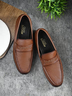 Men's Textured Leather Loafer Shoes