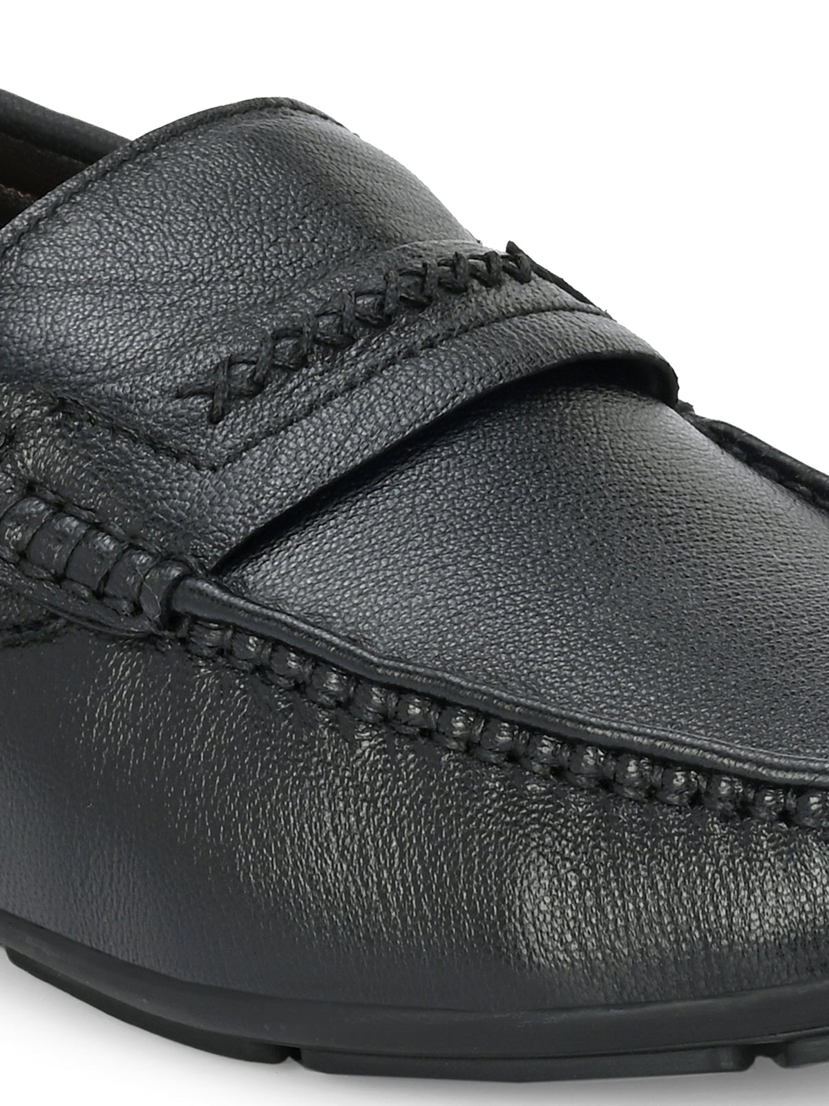 Men's Textured Leather Loafer Shoes