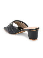Women Green Double Strap Heel Sandals