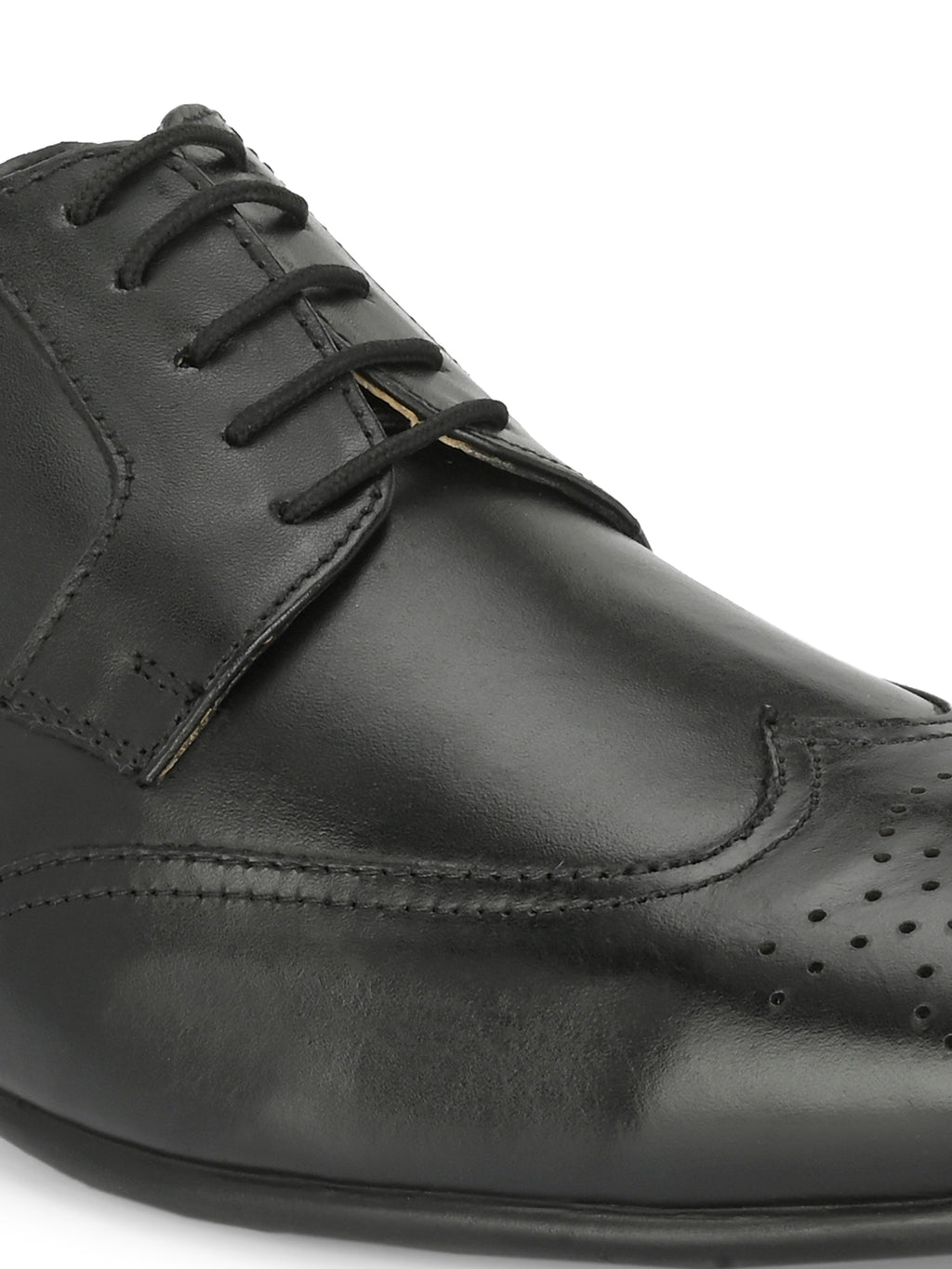 Men's Perforated Leather Formal Brogue Shoes