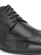 Men's Perforated Leather Formal Brogue Shoes