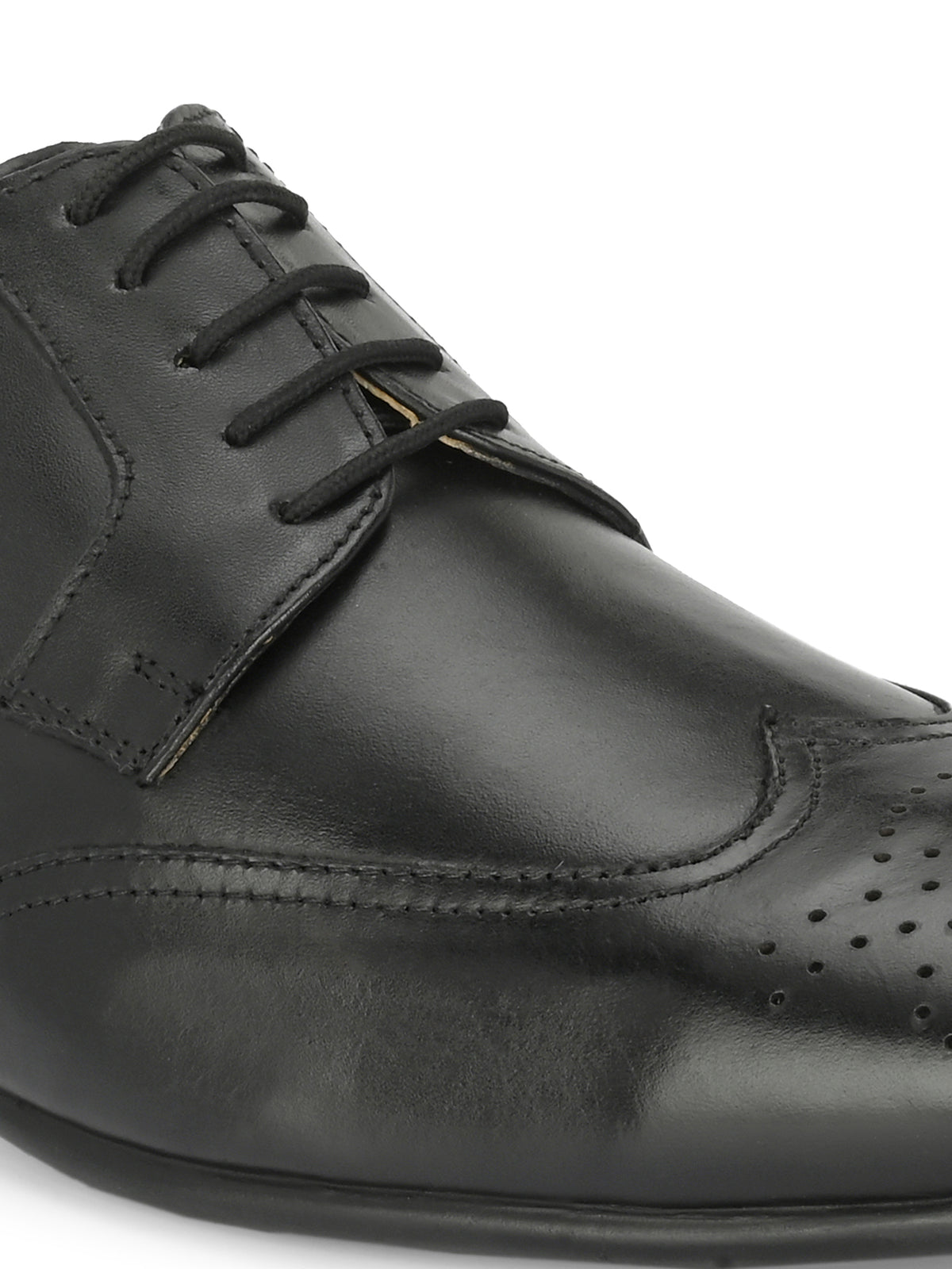 Men's Perforated Leather Formal Brogue Shoes