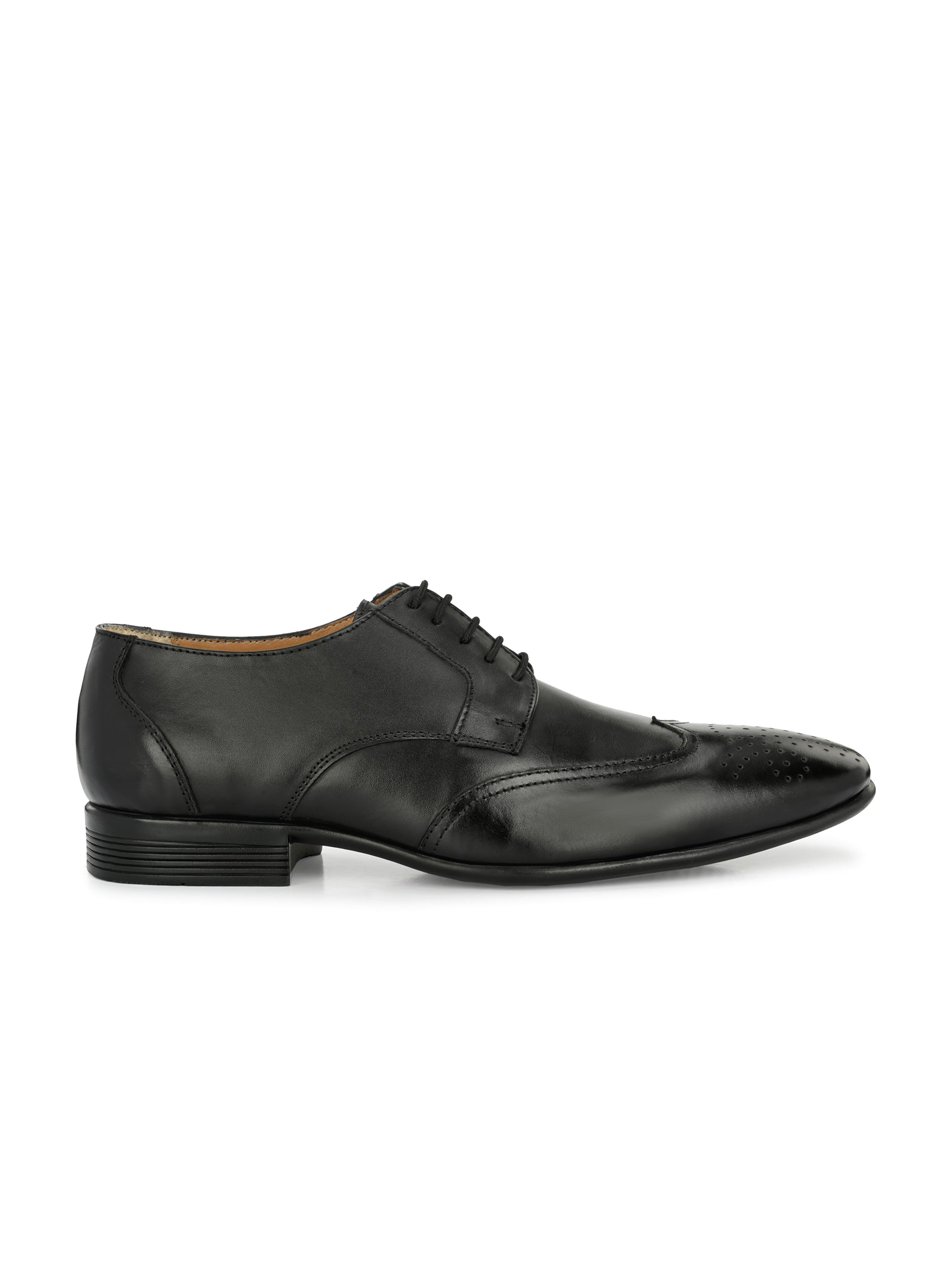 Men's Perforated Leather Formal Brogue Shoes