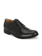 Men's Perforated Leather Formal Derby Shoes