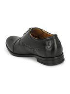 Men's Perforated Leather Formal Derby Shoes