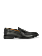 Men's Round Toe Leather Penny Loafers