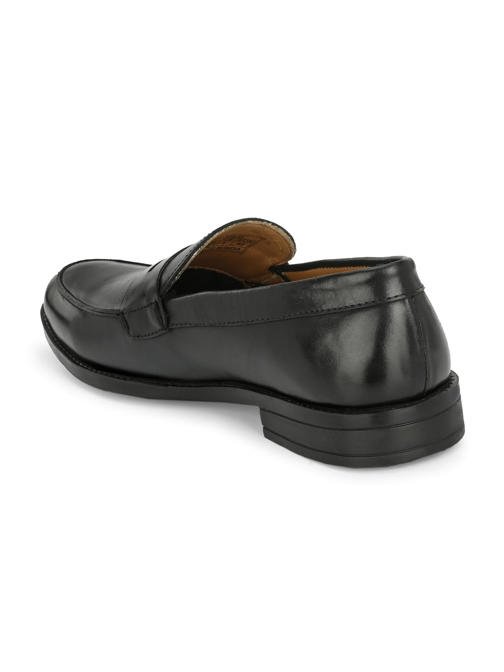 Men's Round Toe Leather Penny Loafers