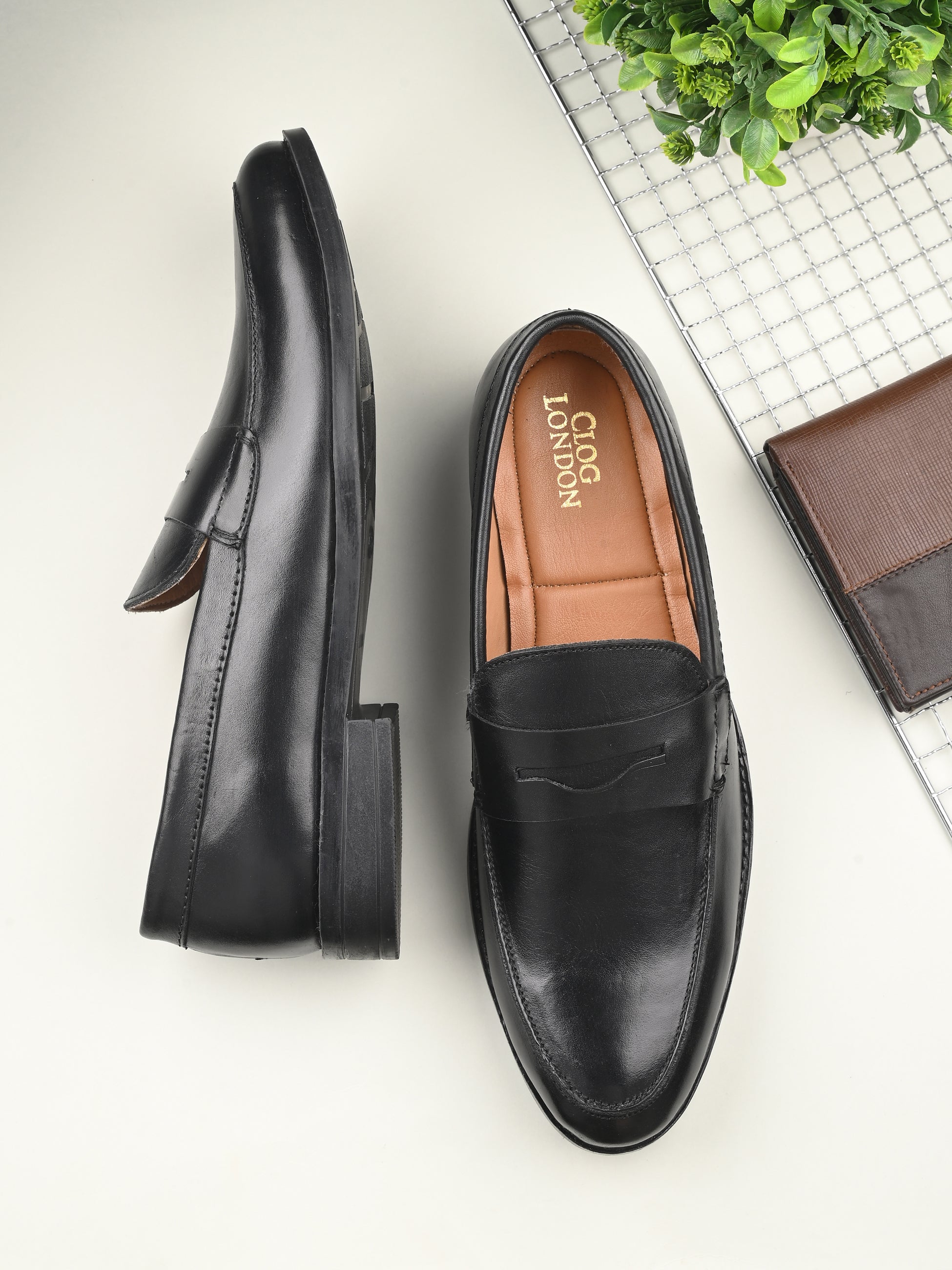 Men's Leather Penny Loafer Shoes