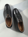 Men's Textured Leather Formal Derby Shoes