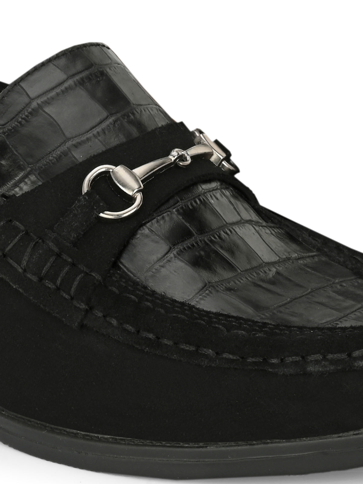 Men's Textured Leather Loafer Shoes