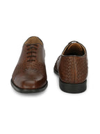 Men's Textured Leather Formal Derby Shoes