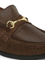 Men's Textured Leather Loafer Shoes