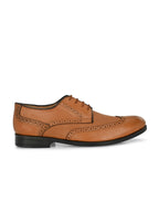 Men's Perforated Leather Formal Derby Shoes