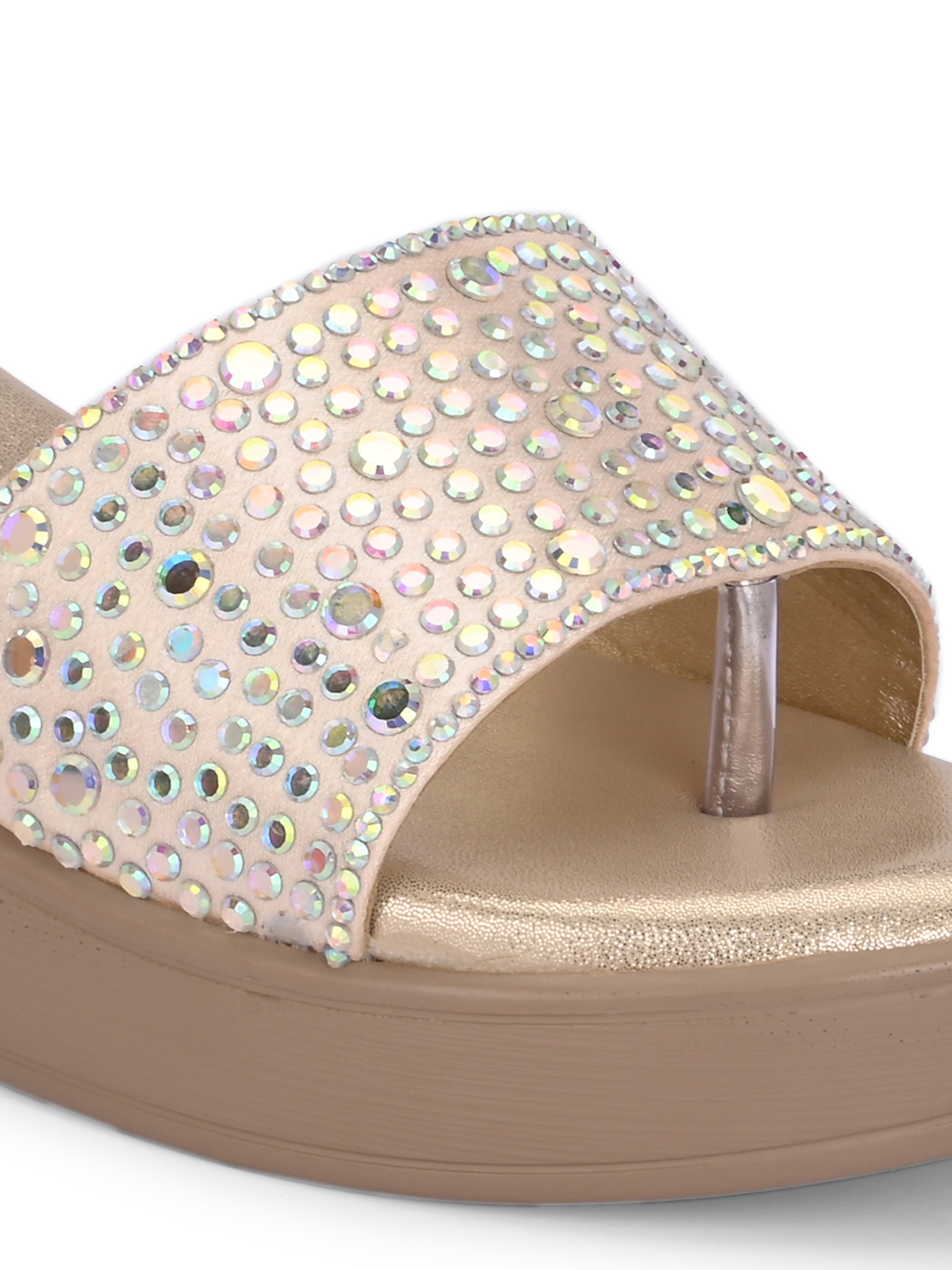 Women Gold Wedge Heels