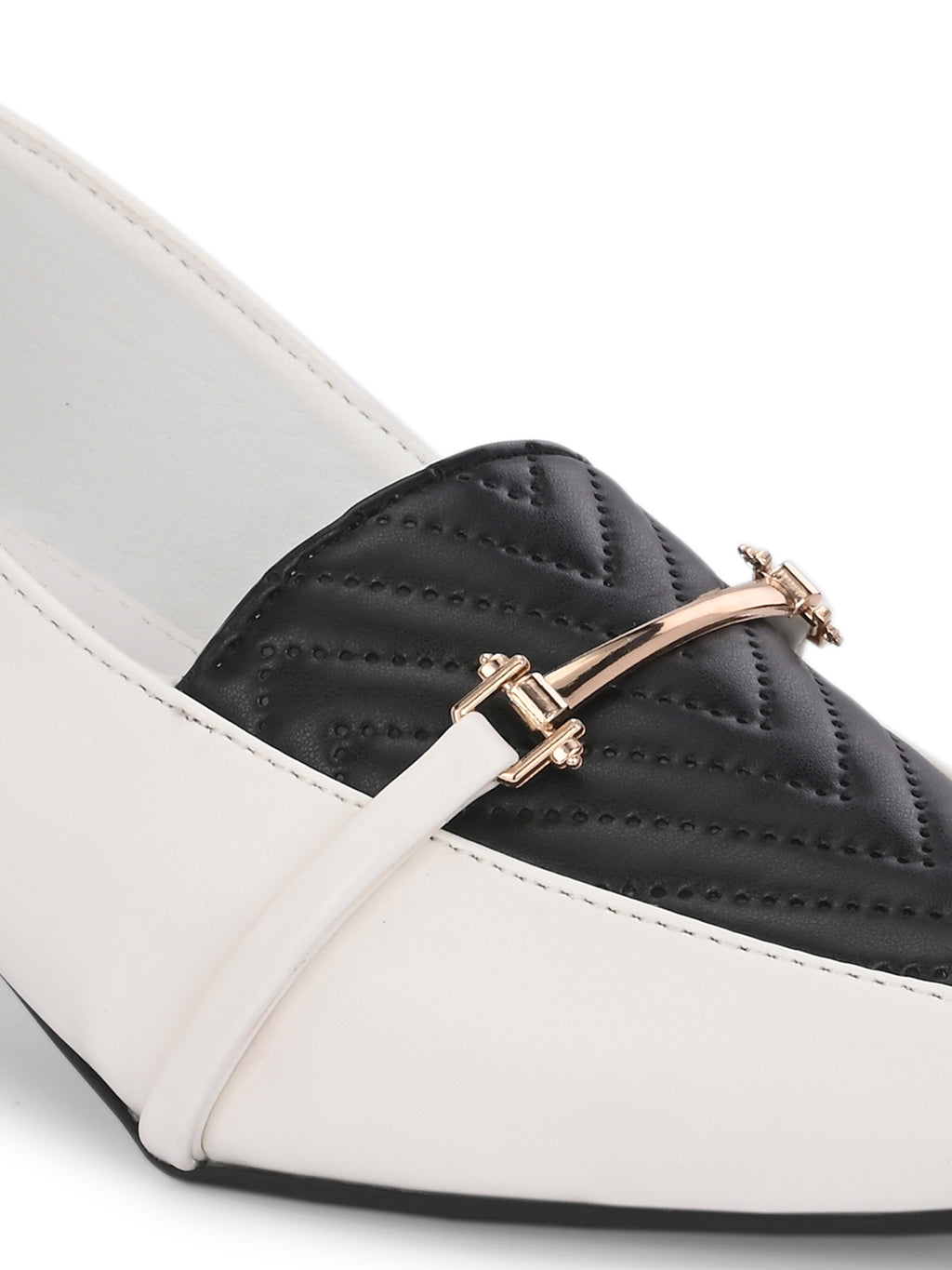 Women Off-White Kitten Pumps Heel Sandals