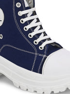 Women Blue & Black Casual Sneakers
