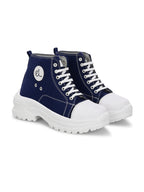 Women Blue & Black Casual Sneakers