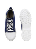 Women Blue & Black Casual Sneakers