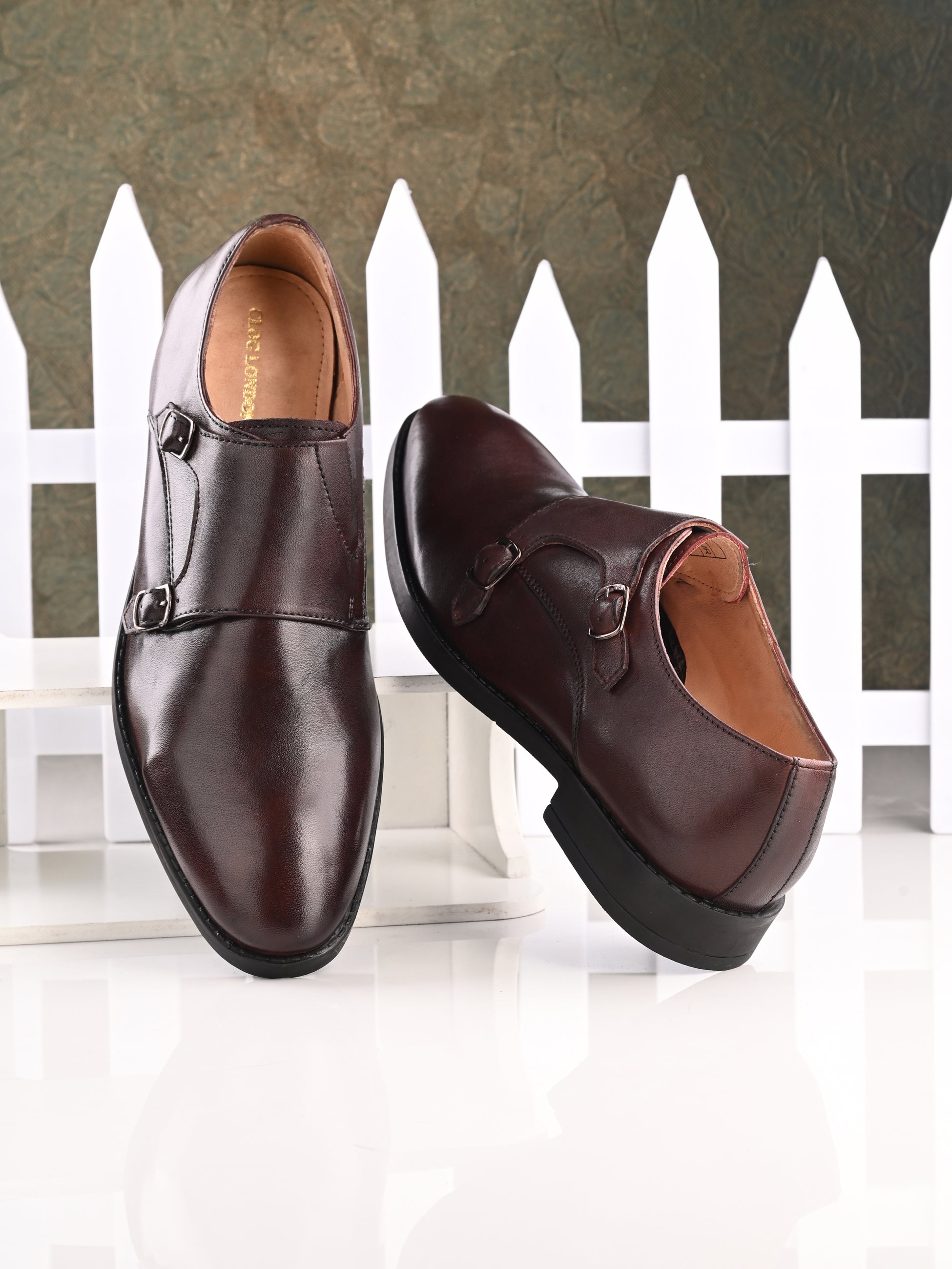 Men Leather Formal Monk Shoes