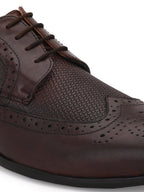 Men's Perforated Leather Formal Brogue Shoes