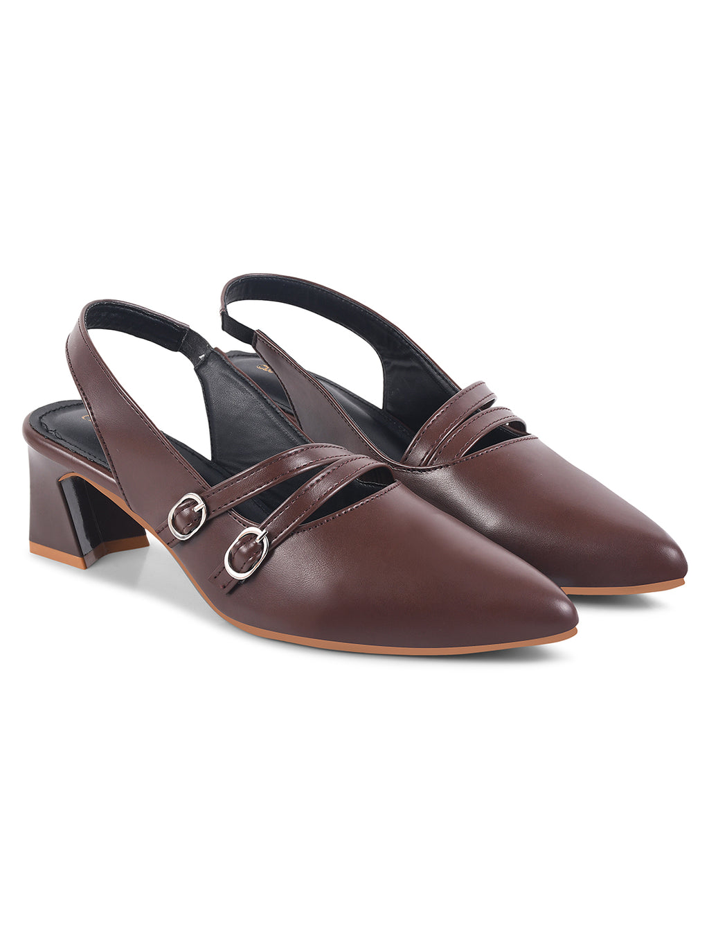 Women Beige Pumps Heeled Sandal with Adjustable Ankle Strap