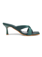 Women Green Casual Kitten Heels