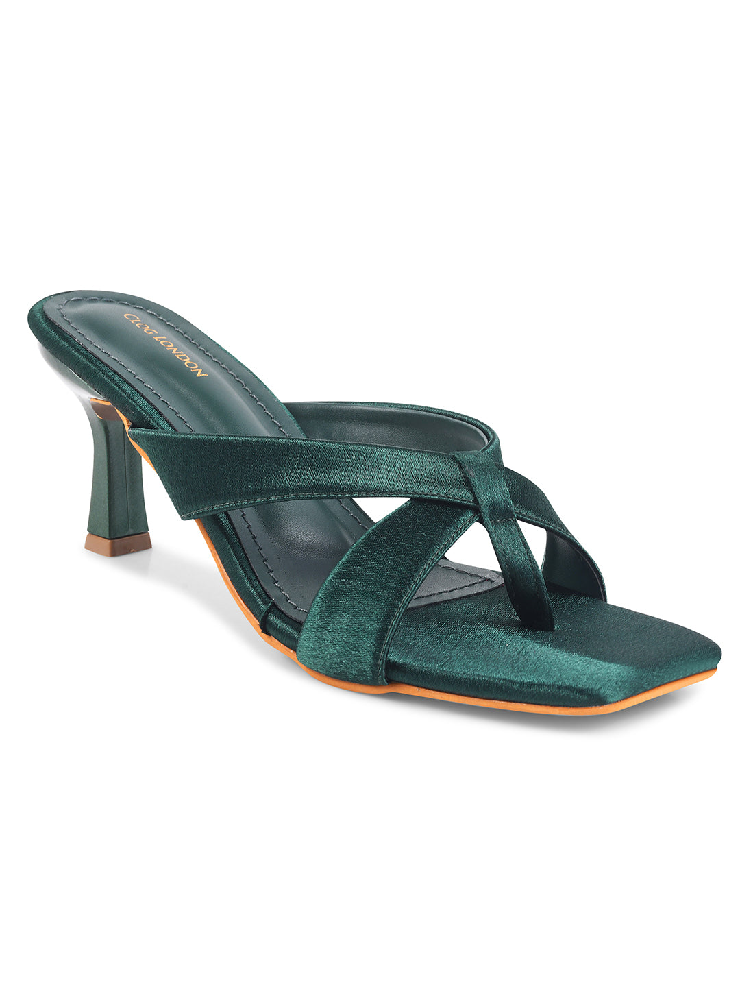 Women Green Casual Kitten Heels