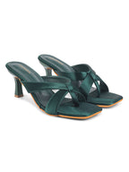 Women Green Casual Kitten Heels