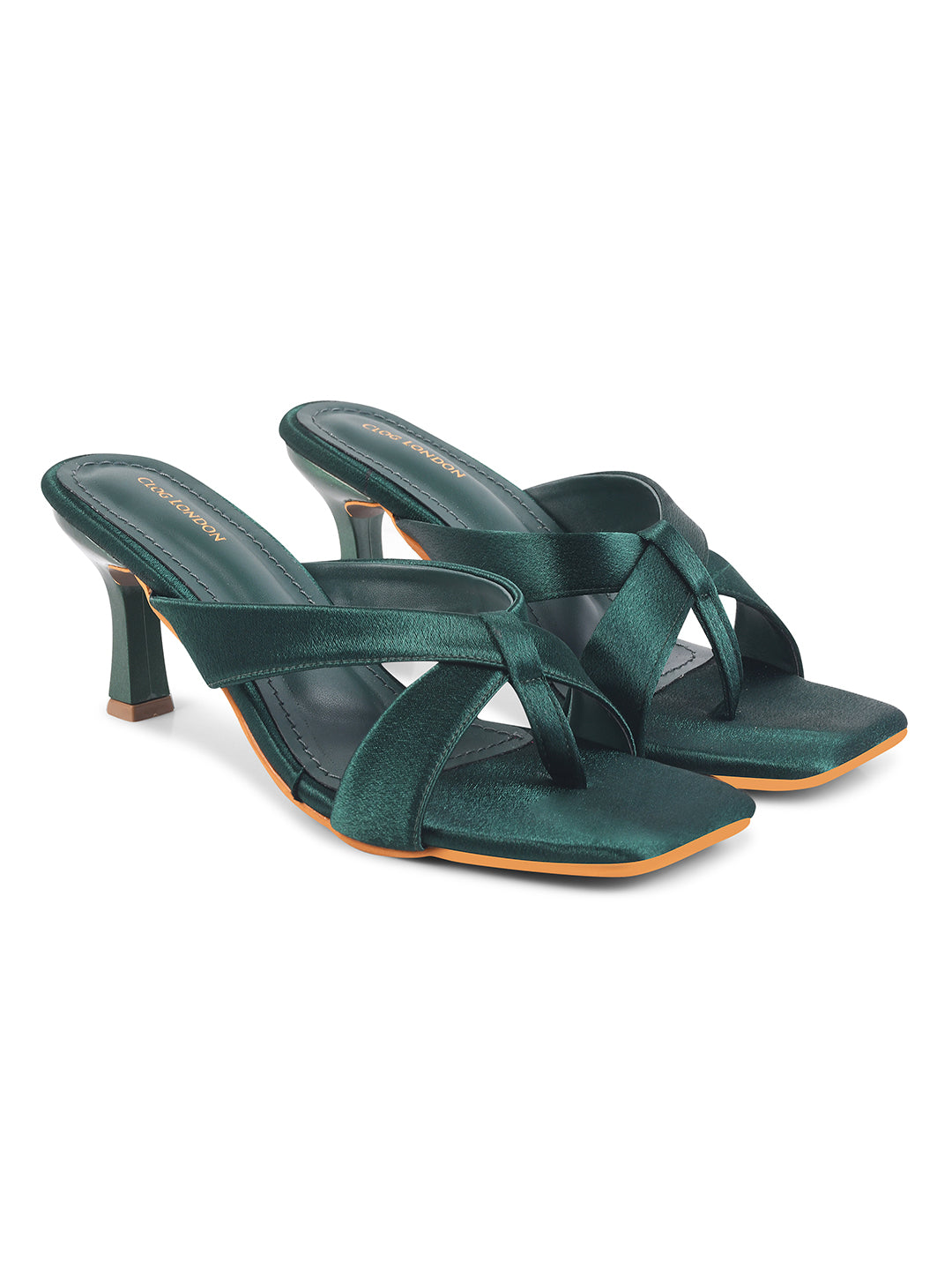 Women Green Casual Kitten Heels