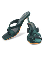 Women Green Casual Kitten Heels