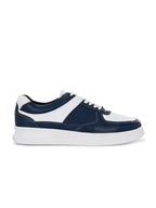 Men's White-Navy Blue Sneakers Shoes