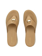 Women Tan Textured Comfort Flats