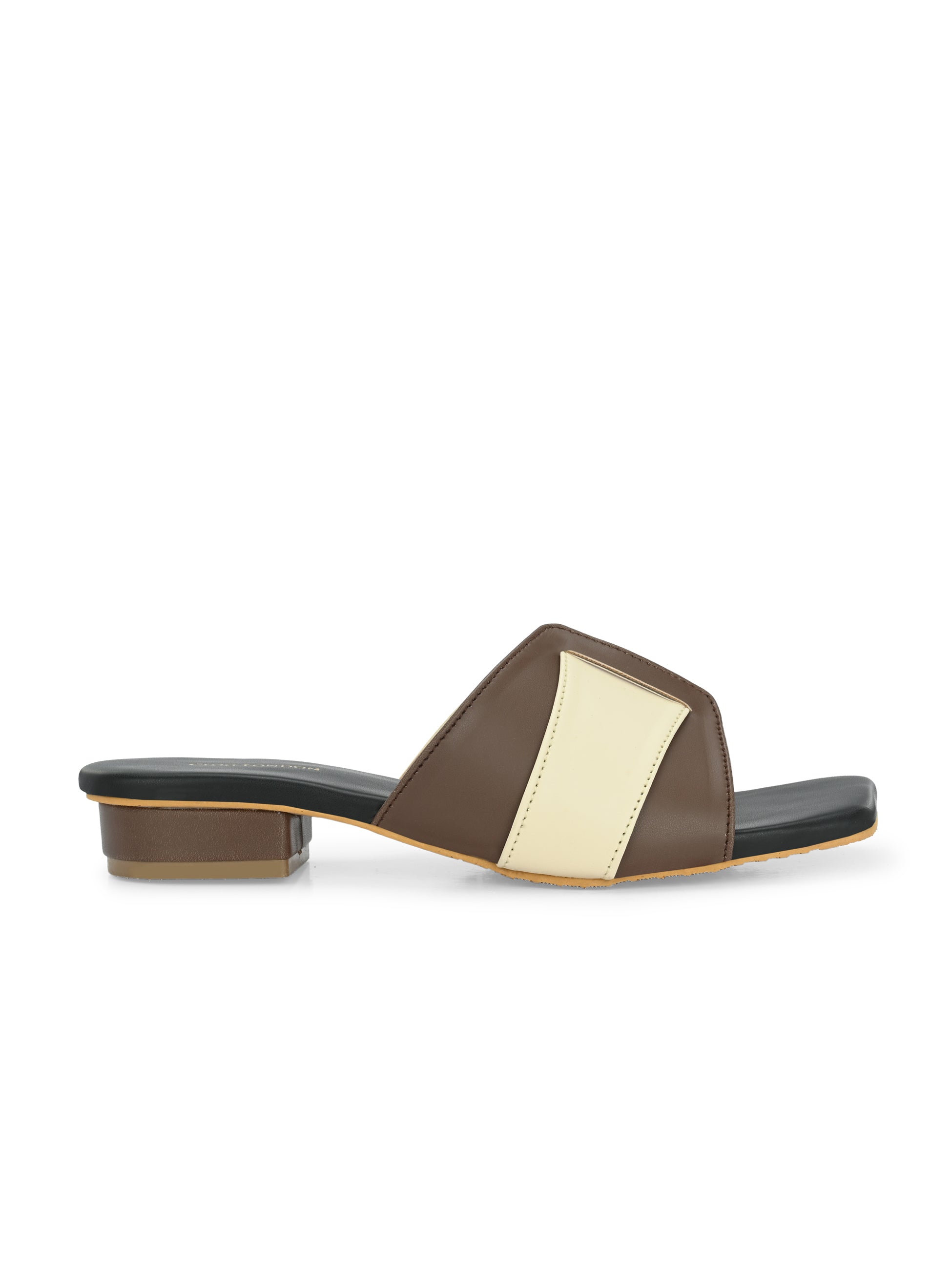 Women Brown White Casual Slip-On Flats