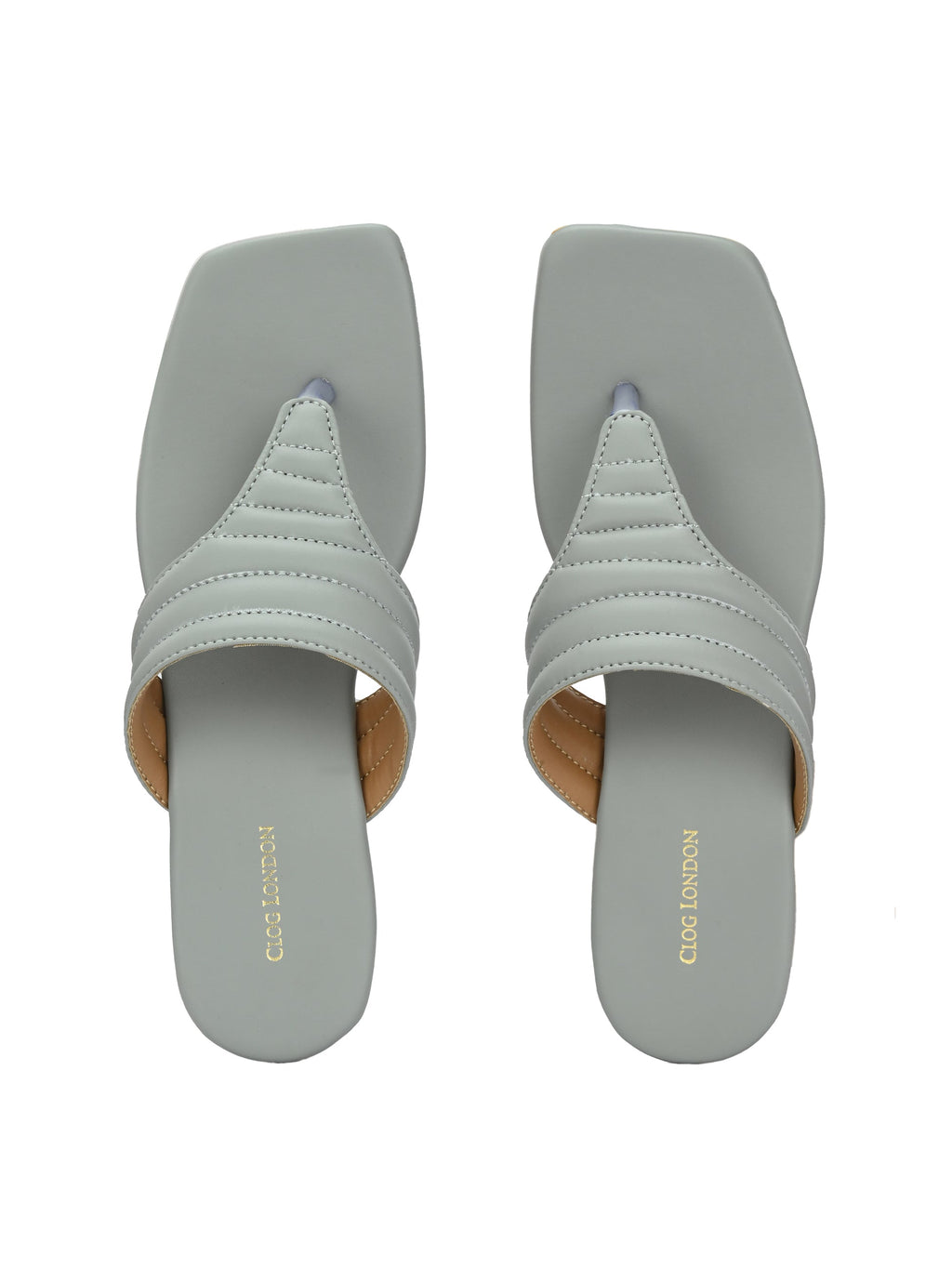 Womens Off-white One Toe Outdoor Flats & Sandals