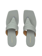 Womens Off-white One Toe Outdoor Flats & Sandals