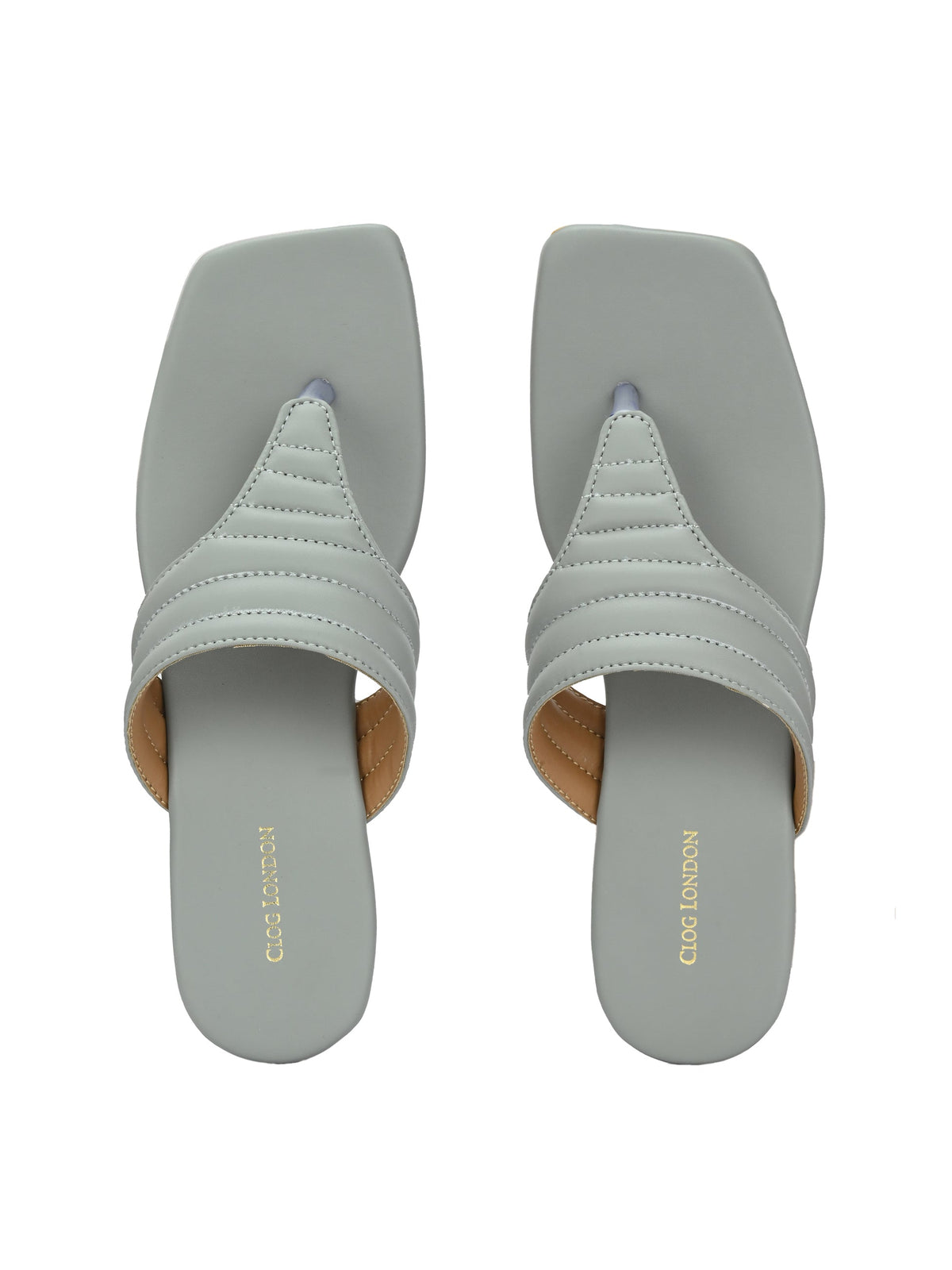 Womens Off-white One Toe Outdoor Flats & Sandals