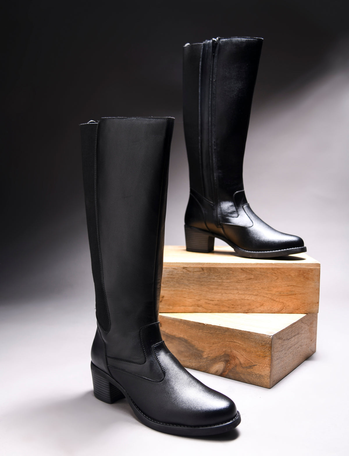 Women Black Stylish Long Boots