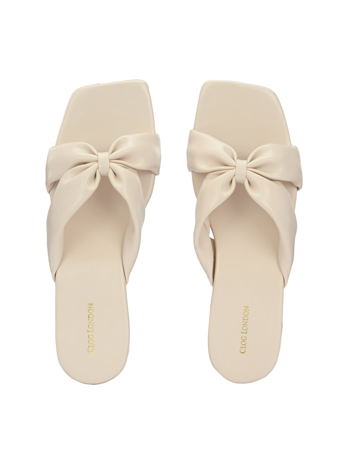Women Off-White Strap Flats