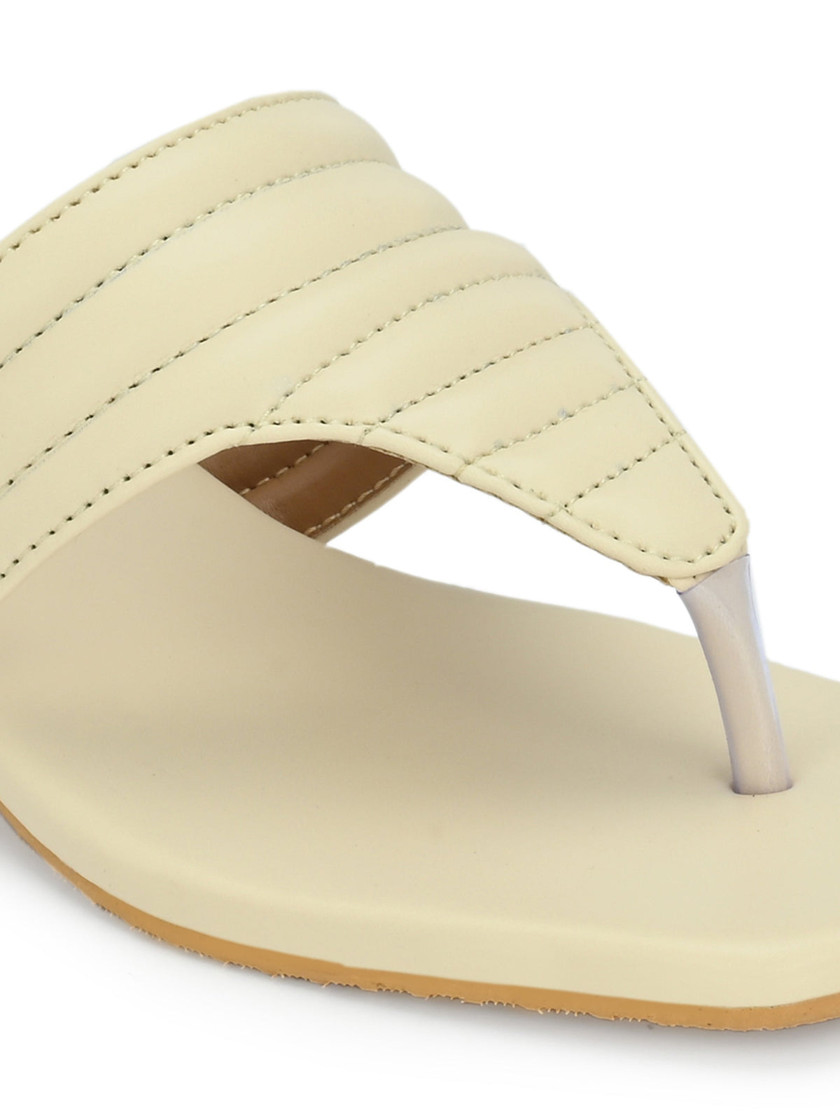 Womens Off-white One Toe Outdoor Flats & Sandals