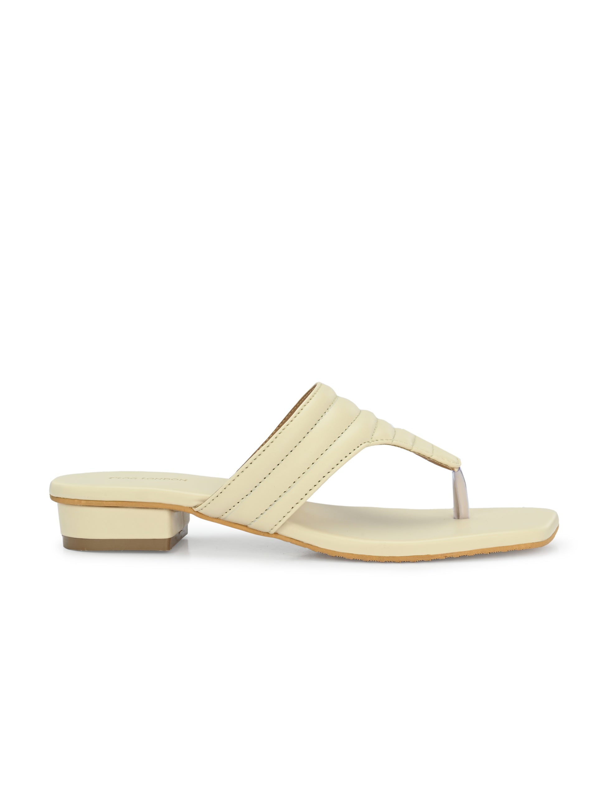 Womens Off-white One Toe Outdoor Flats & Sandals