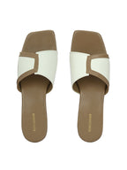 Women White Slip on Flats & Casual Sandals