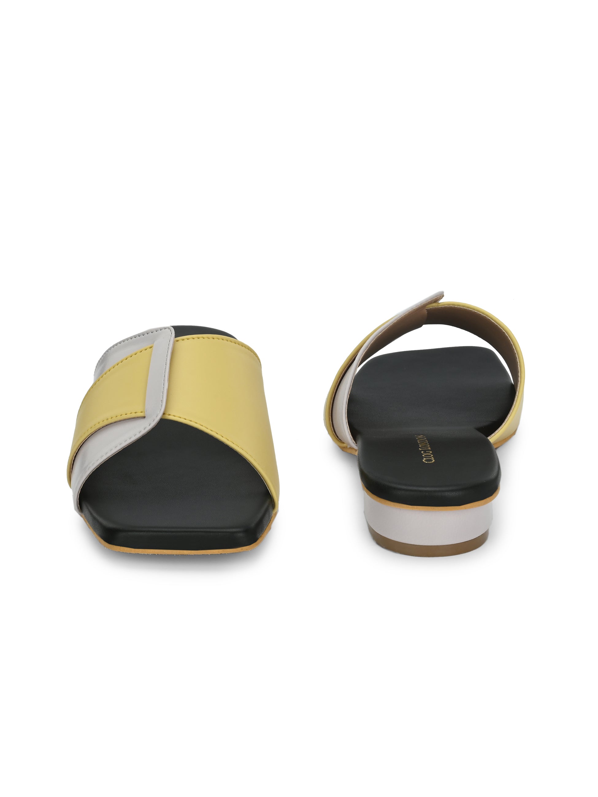 Women Brown White Casual Slip-On Flats