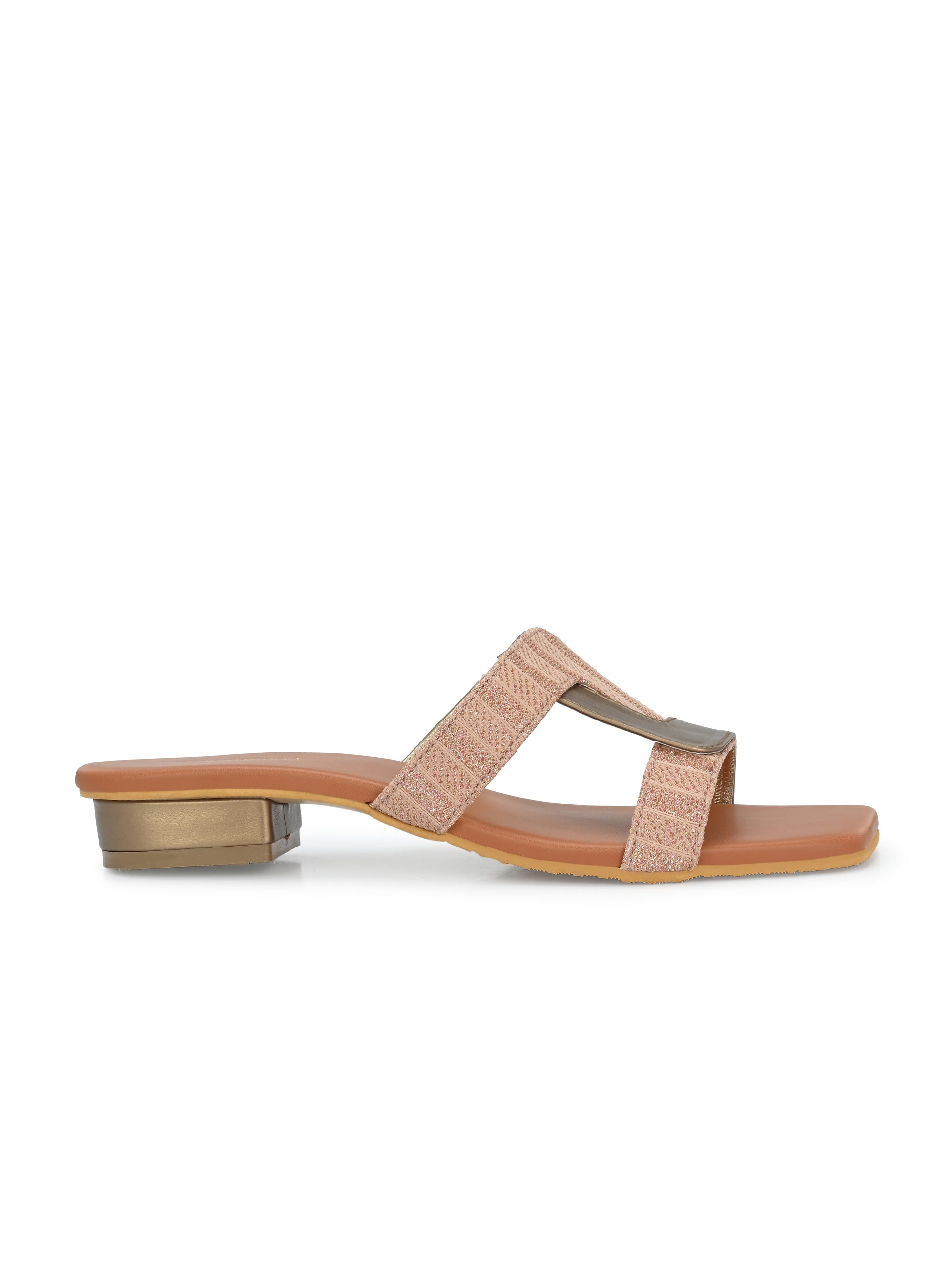Women’s Black Gold Casual Strap Flats
