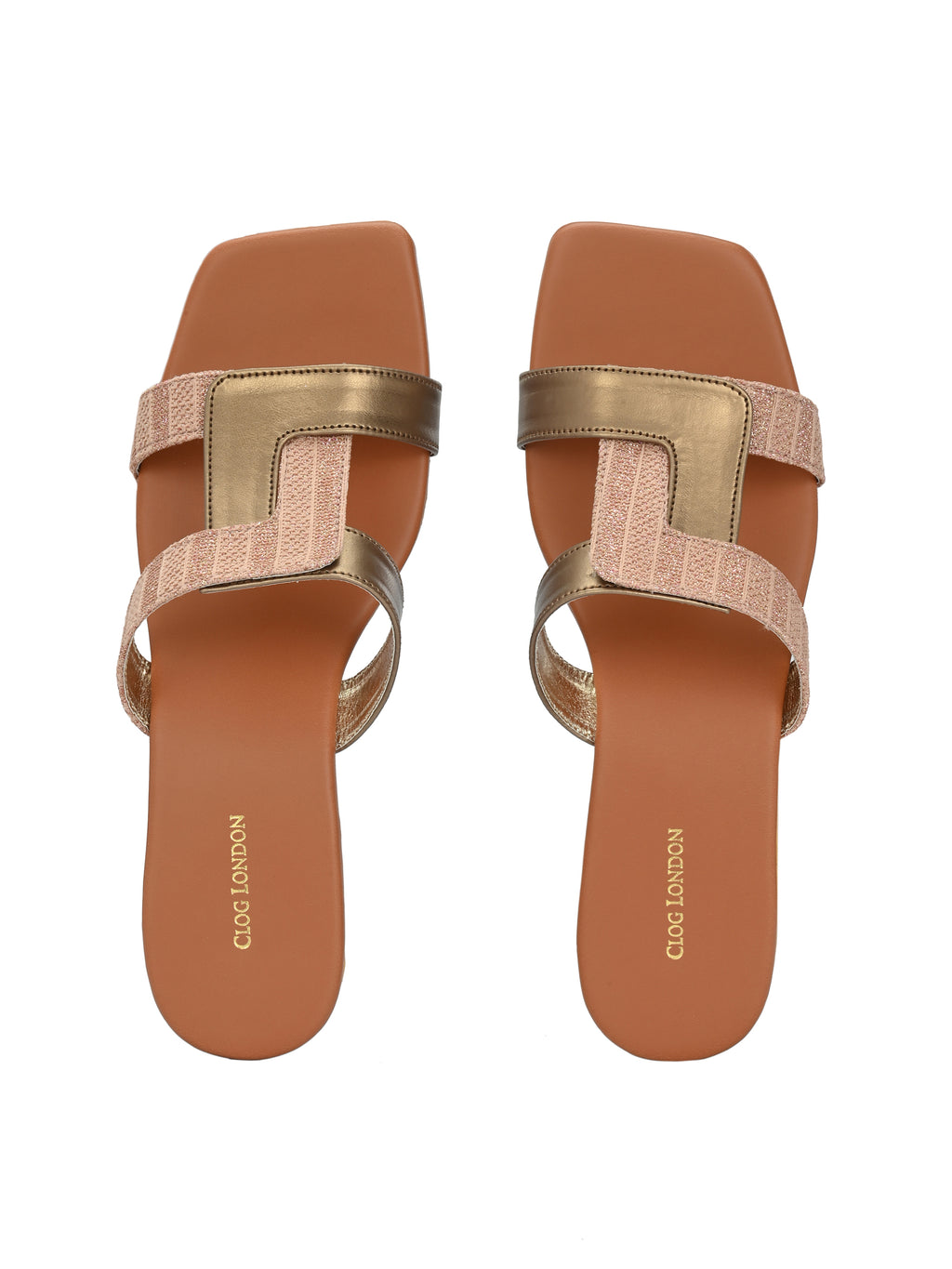Women’s Black Gold Casual Strap Flats