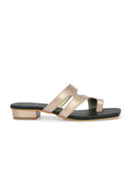 Strappy One Toe Block Flats & Heels