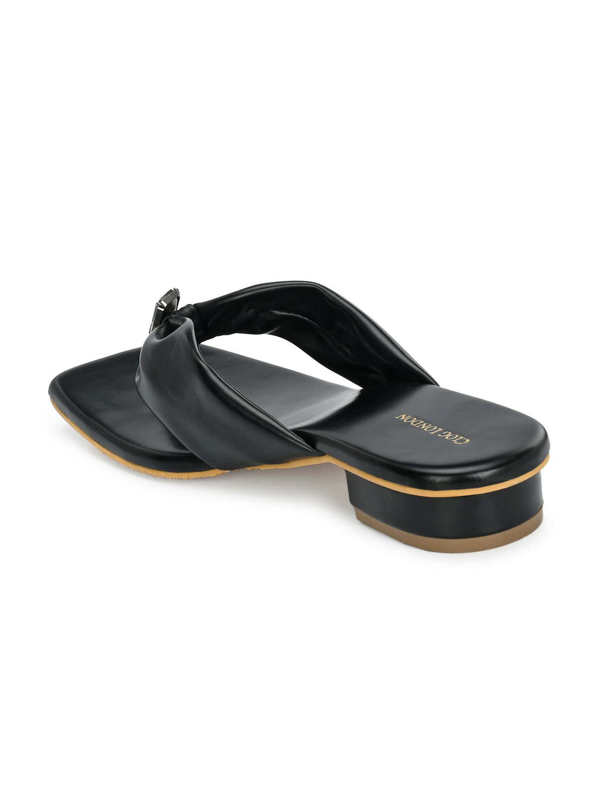 Women Black Flat Sandals