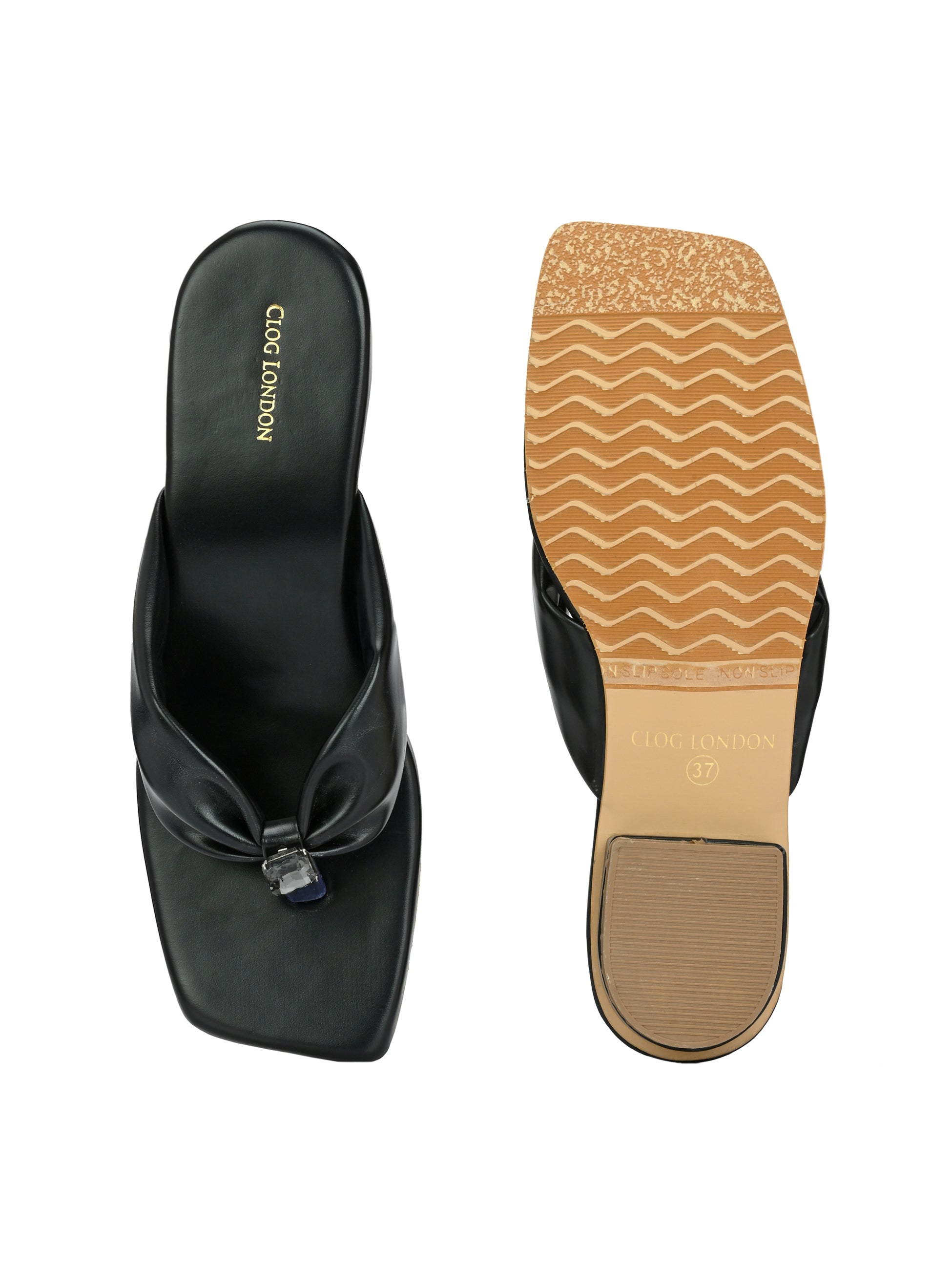 Women Black Flat Sandals