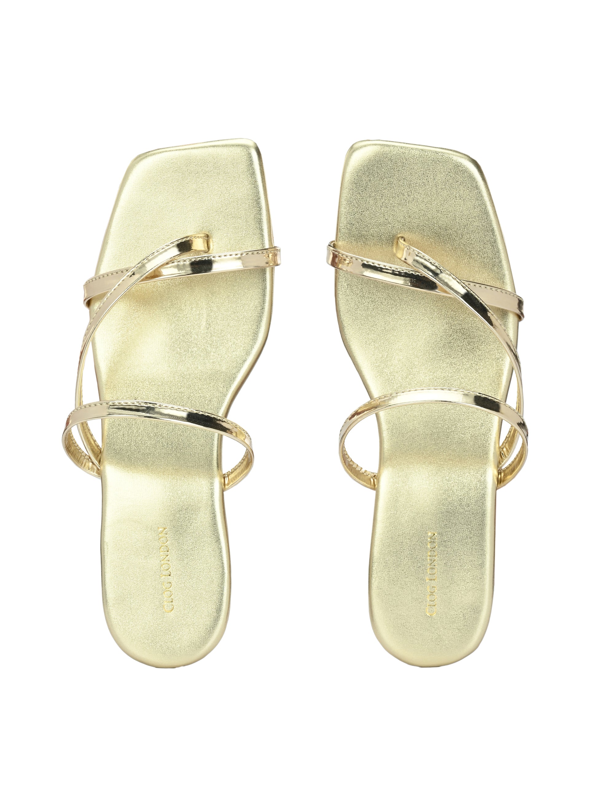 Women Gold  Slide Flats