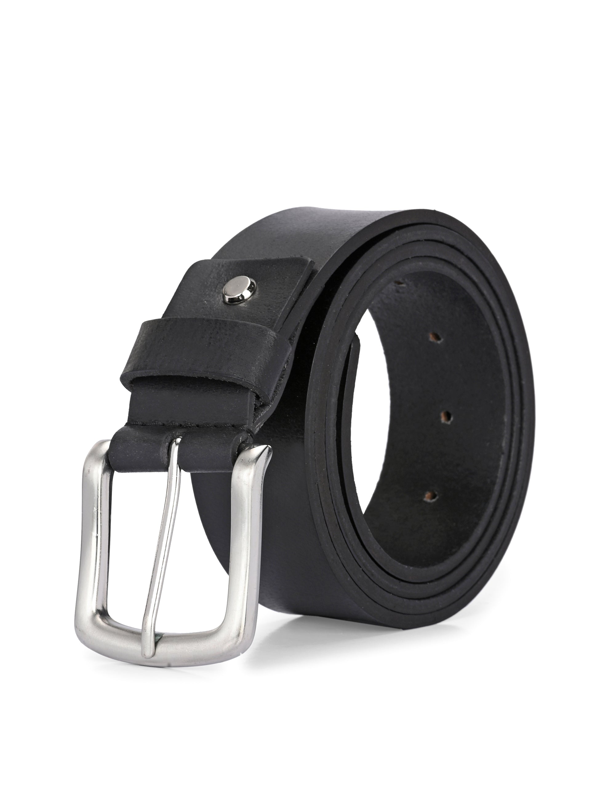 Men's Black Leather Belts for Casual